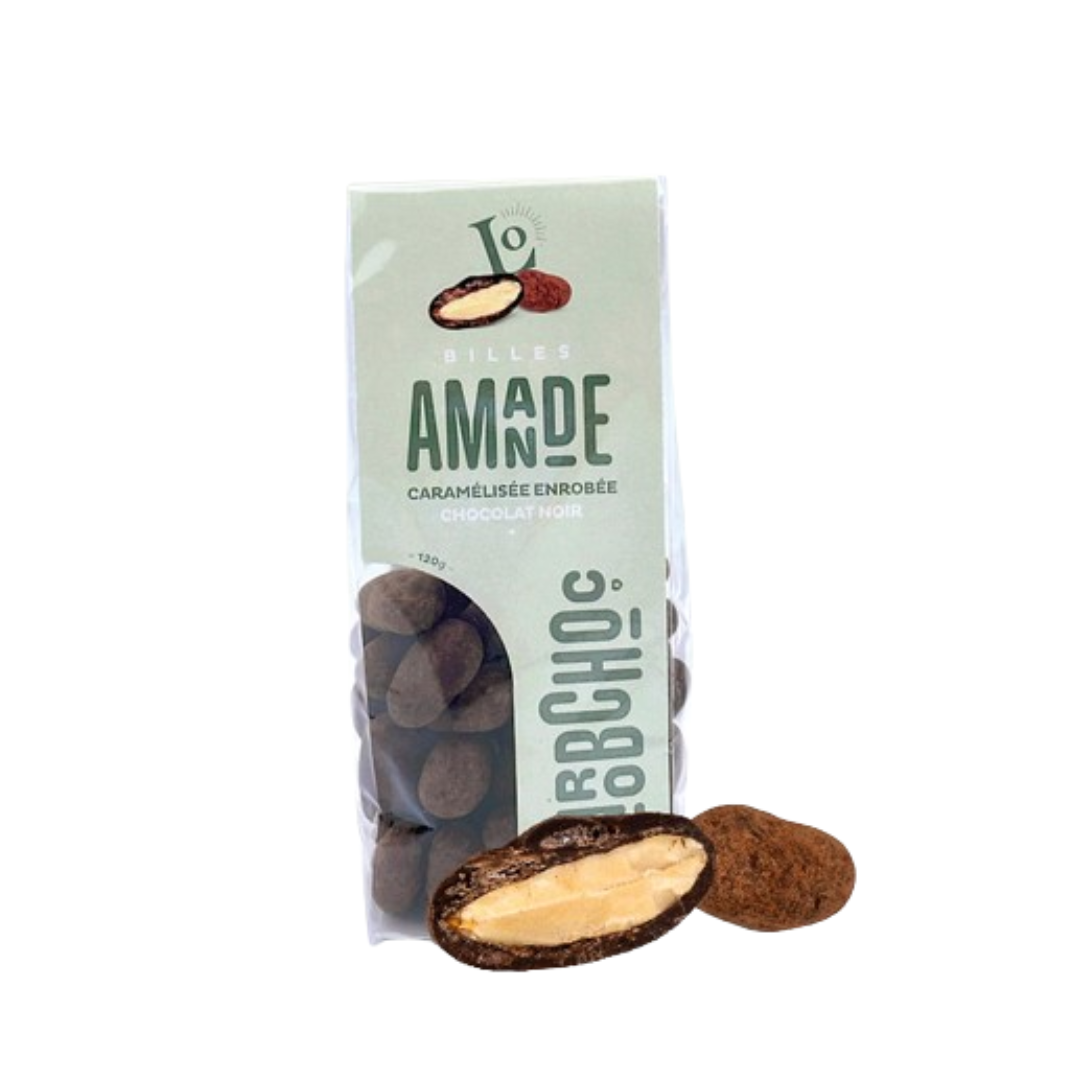 Amandes Caramel Sel Noir 200g main image 0